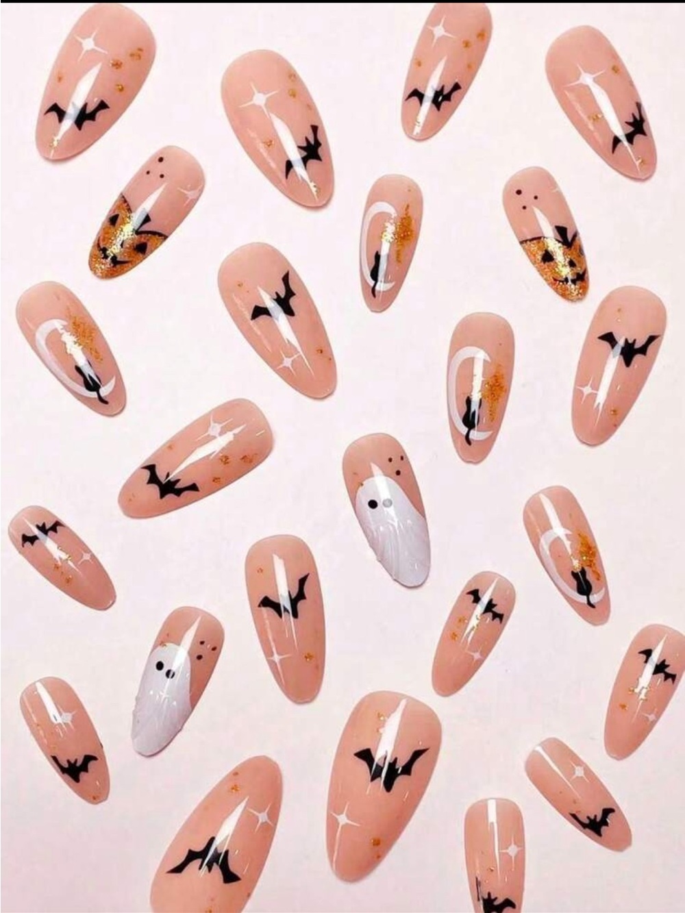 Halloween Nude Spooky Press-On Nail Set NEW 🏷️ - Picture 2 of 5